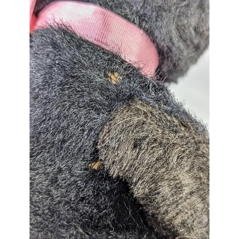 Vintage Black Bear Plush Rubber Nose 8‎ Inch Japan Stuffed Animal Toy